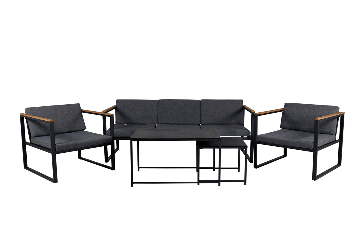 Dakar Sofa Set Black Black