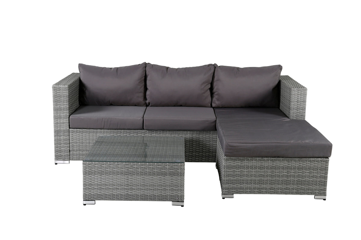 Rotterdam Sofa Set Grey Grey