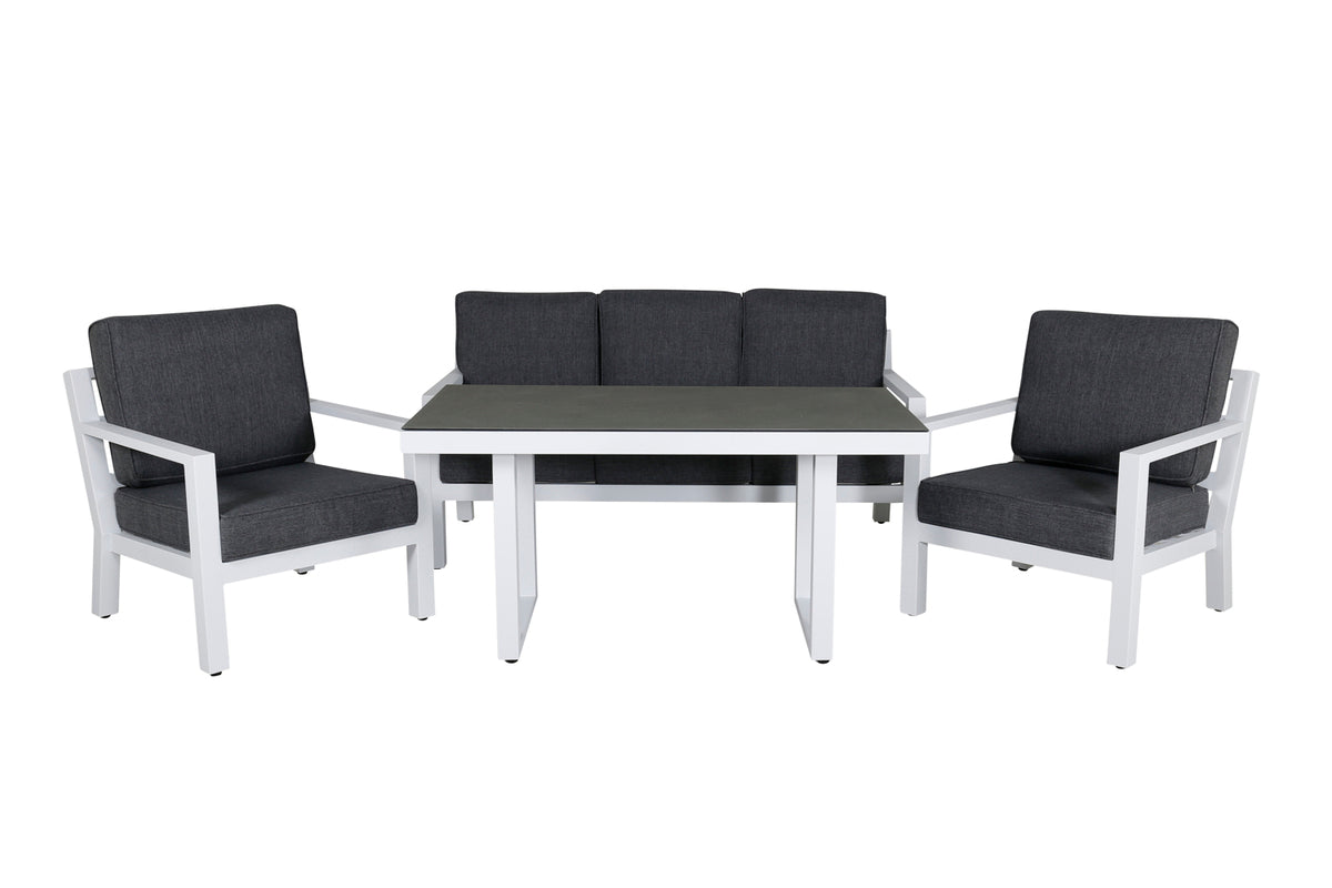 Barcelona Sofa Set Grey,White White