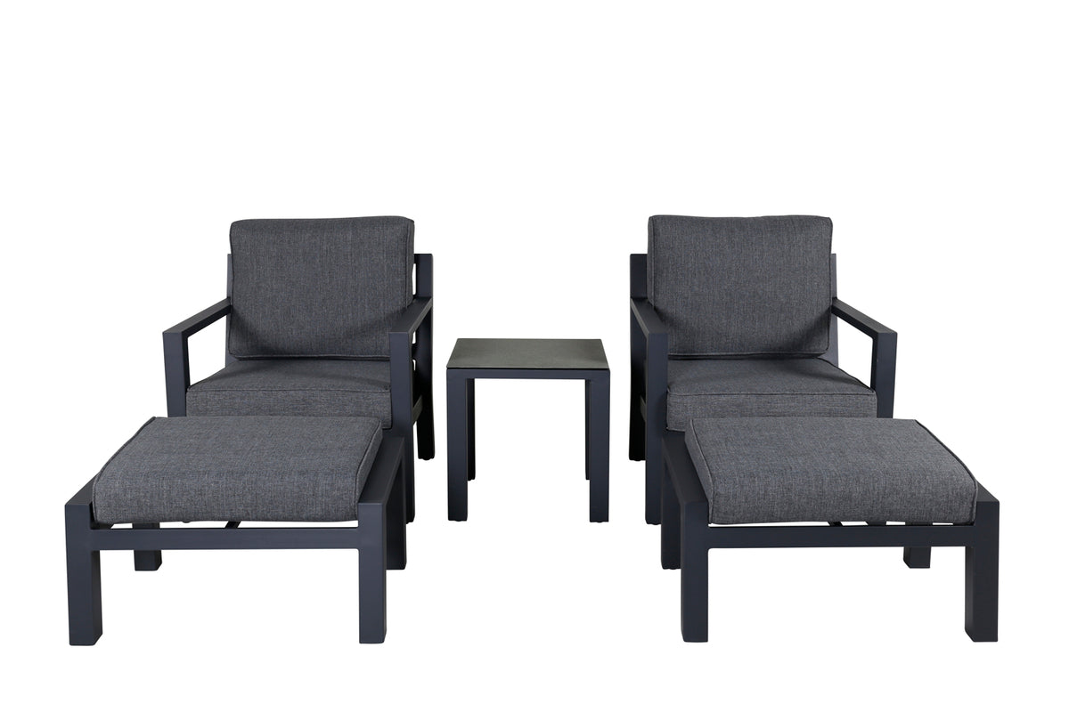 Barcelona Lounge Set Black