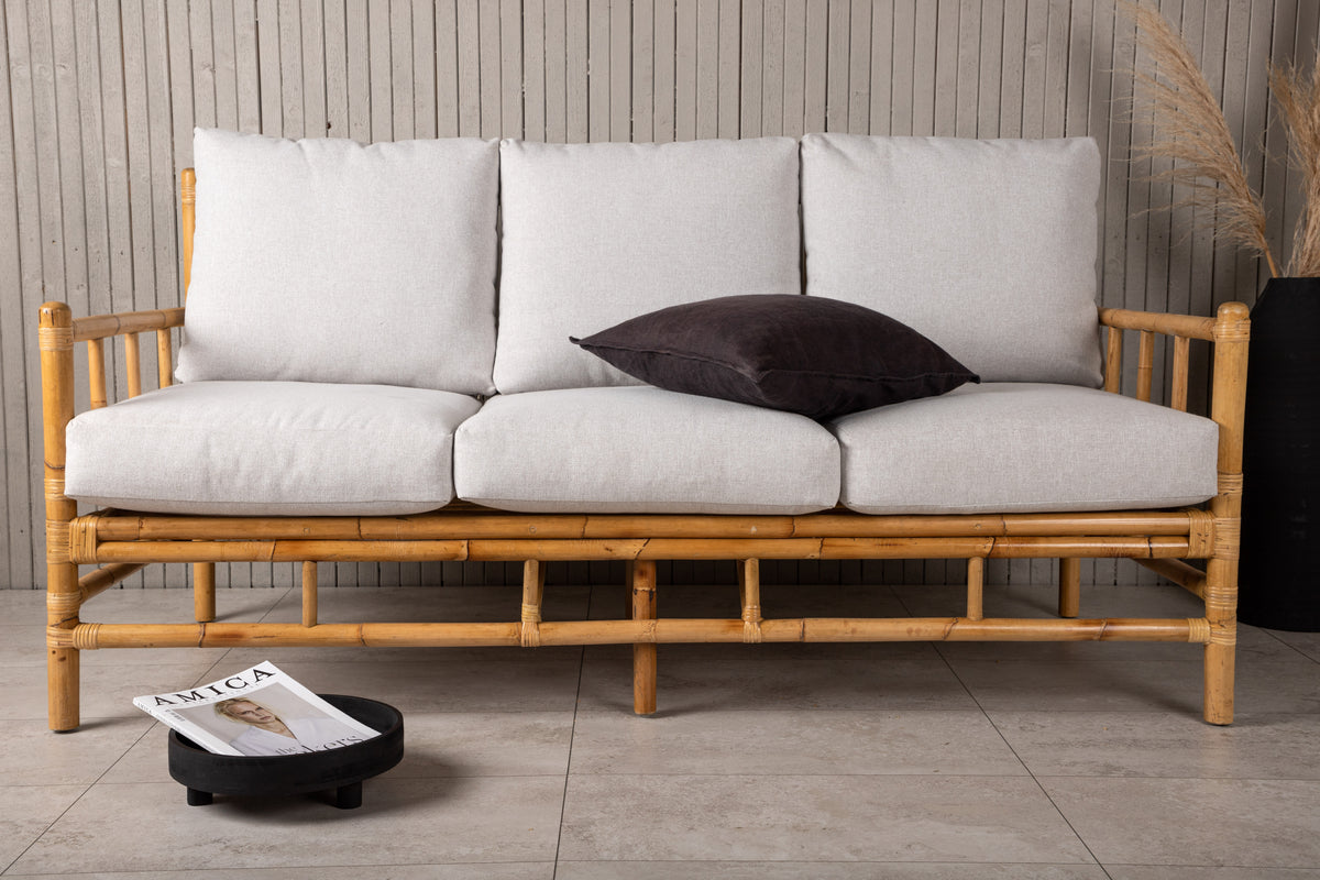 Cane 3-Seat Sofa Nature