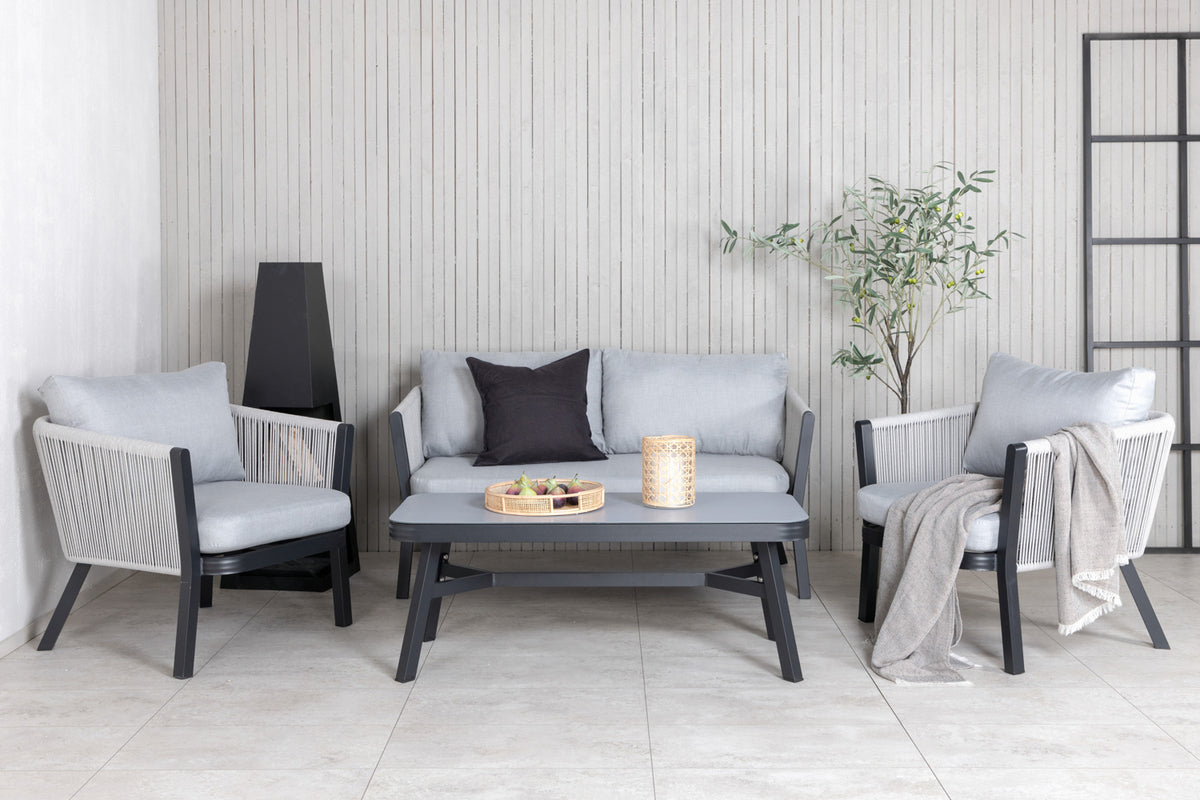 Virya Sofa Set Grey Grey