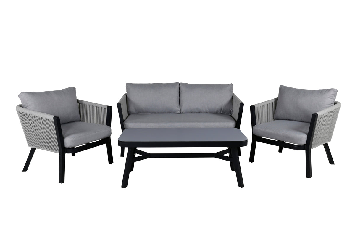 Virya Sofa Set Grey Grey