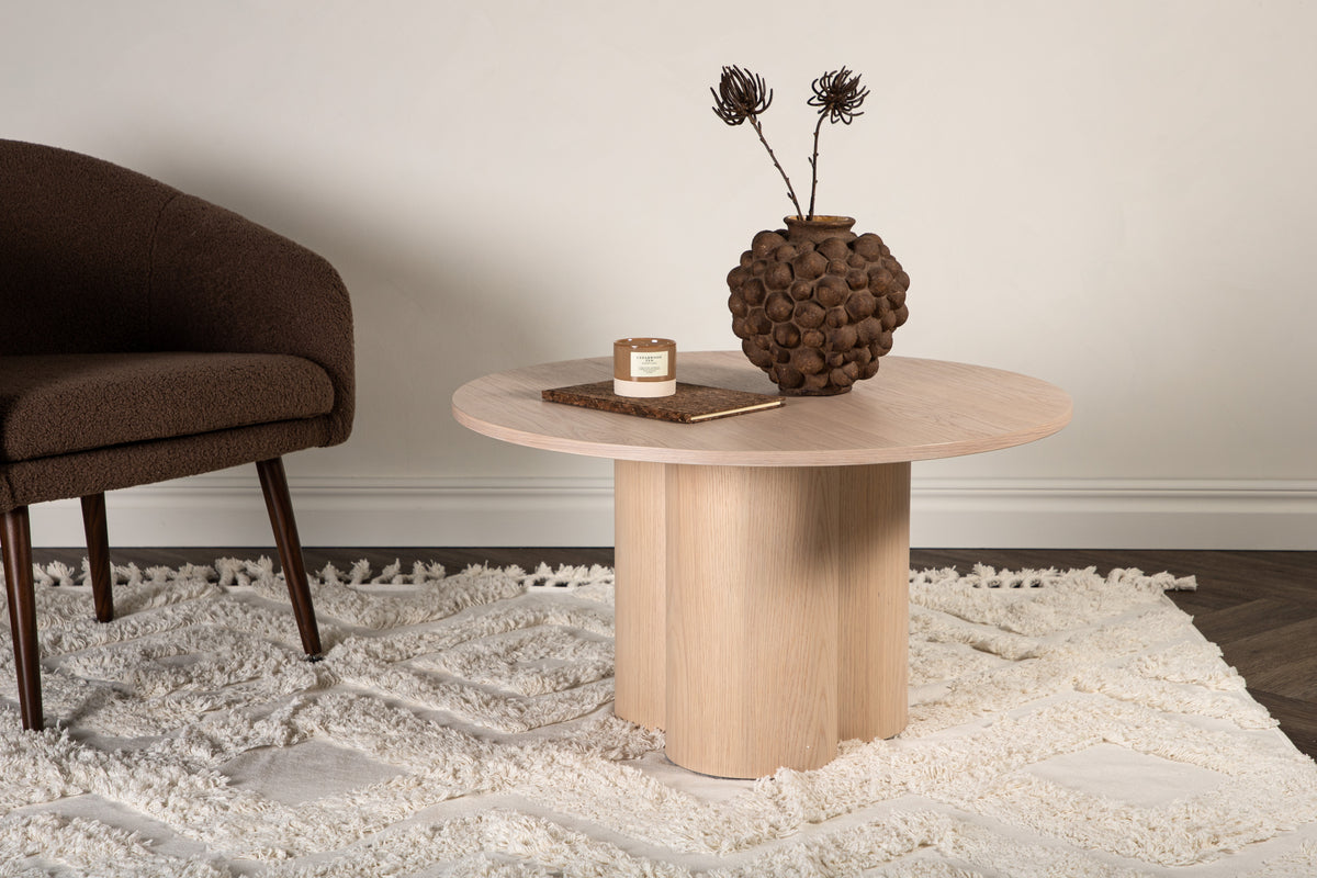 Coffee table ø80 Whitewashed