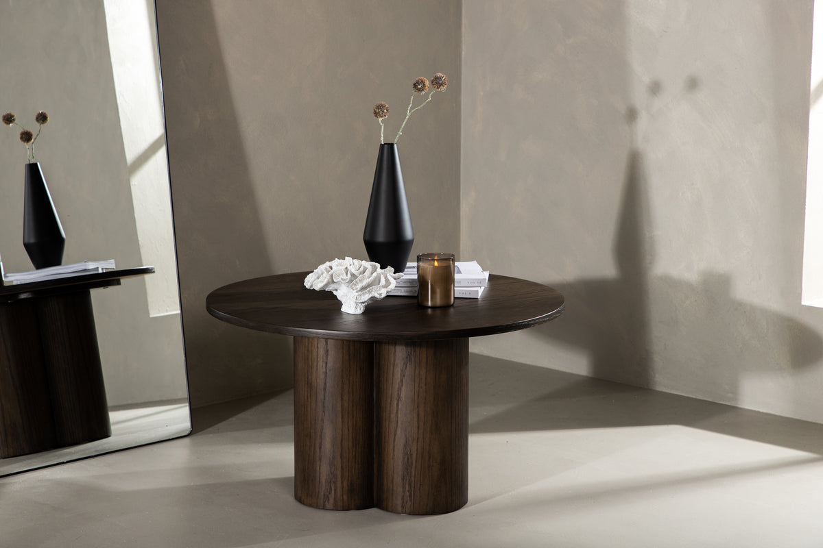 Olivia Sofa Table ⌀80 Mocha