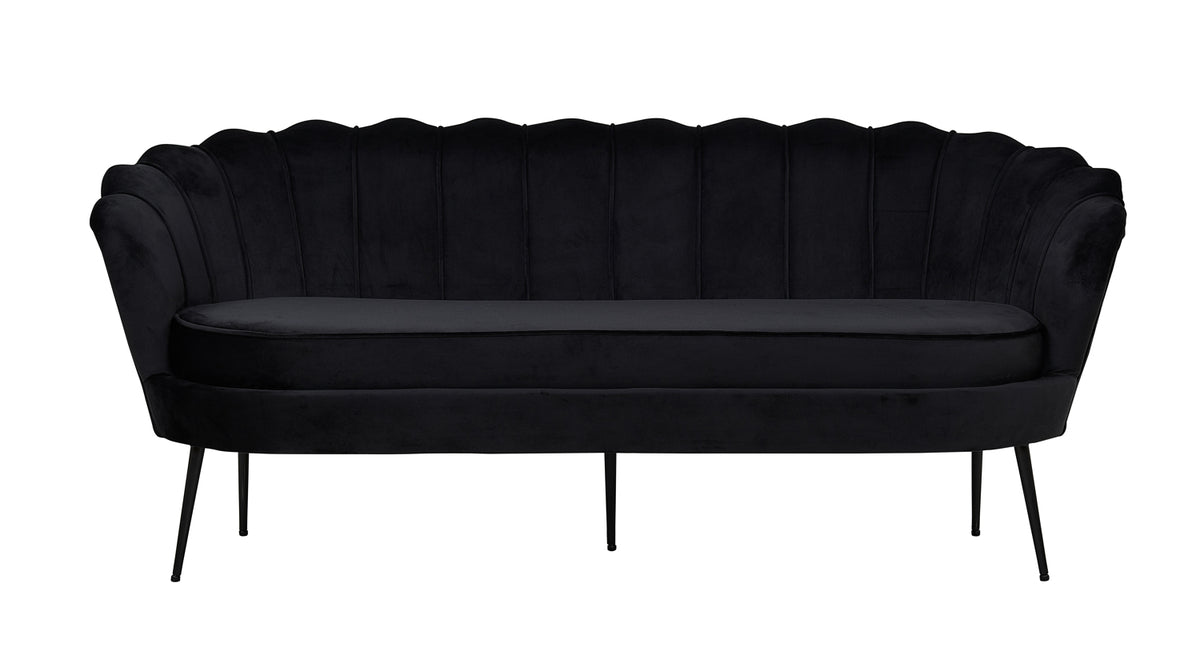 Calais 3-Seat Sofa Black