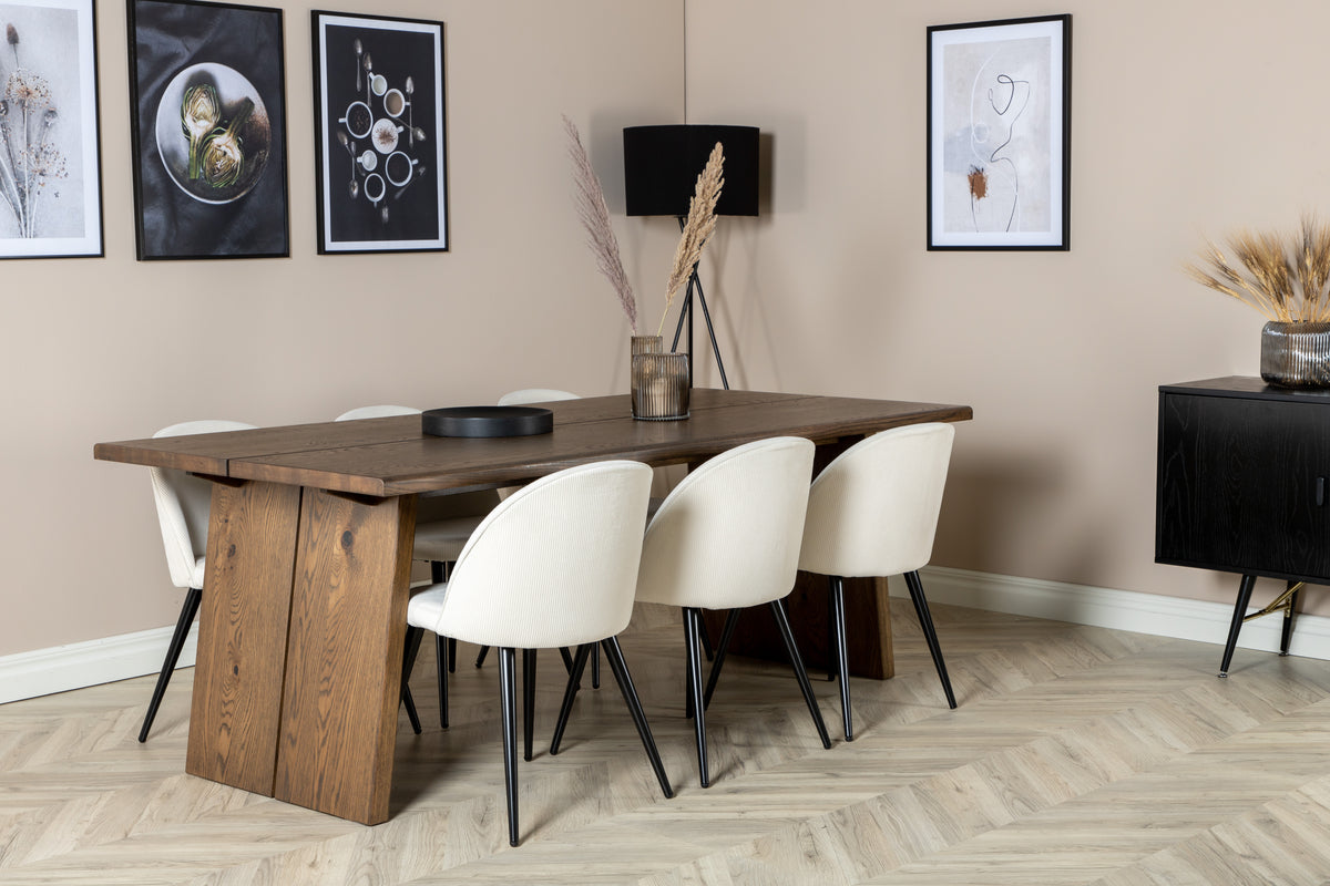 Logger Rectangular Dining Table 210 x 100 Nature