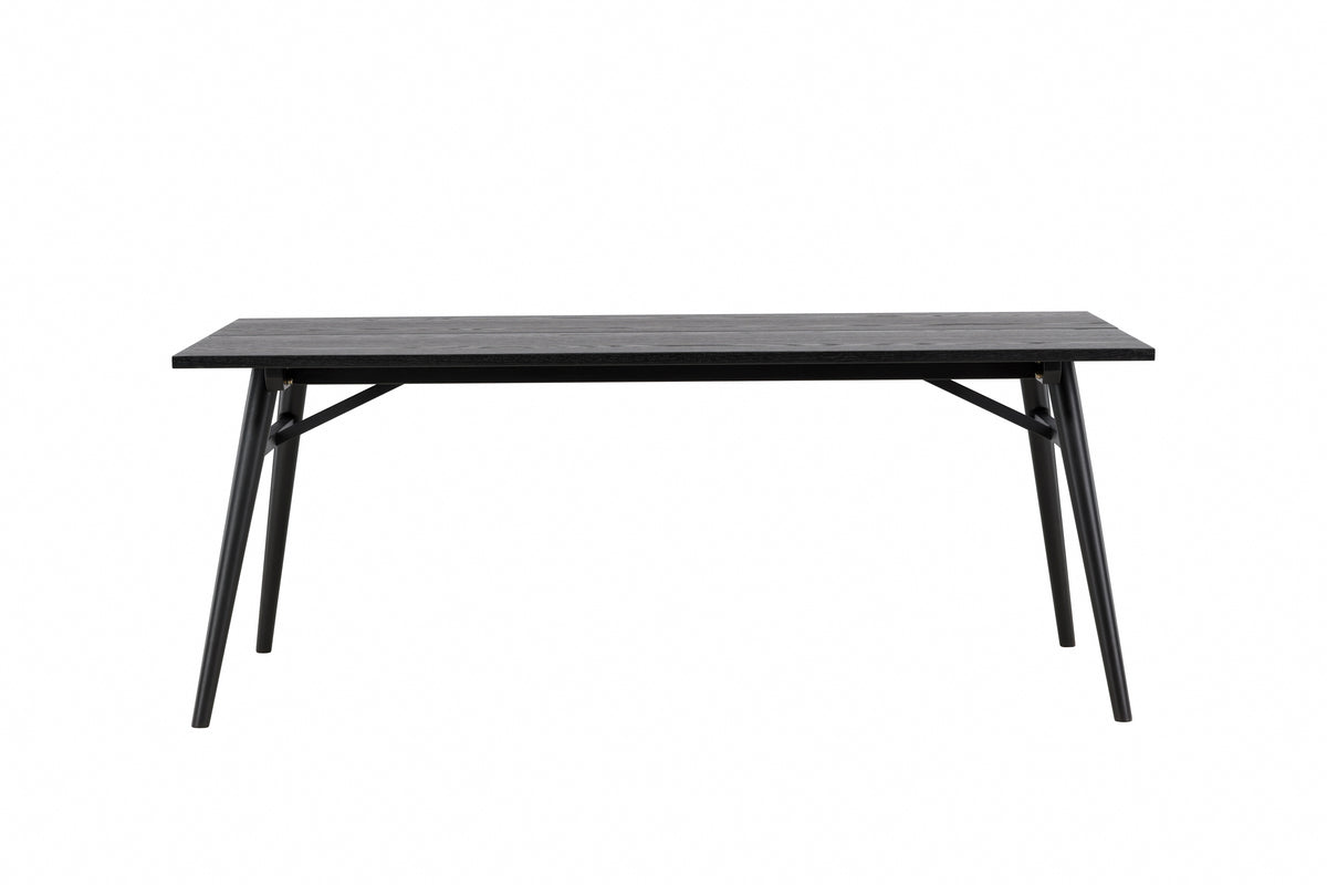 Sleek Rectangular Dining Table 195 x 95 Black