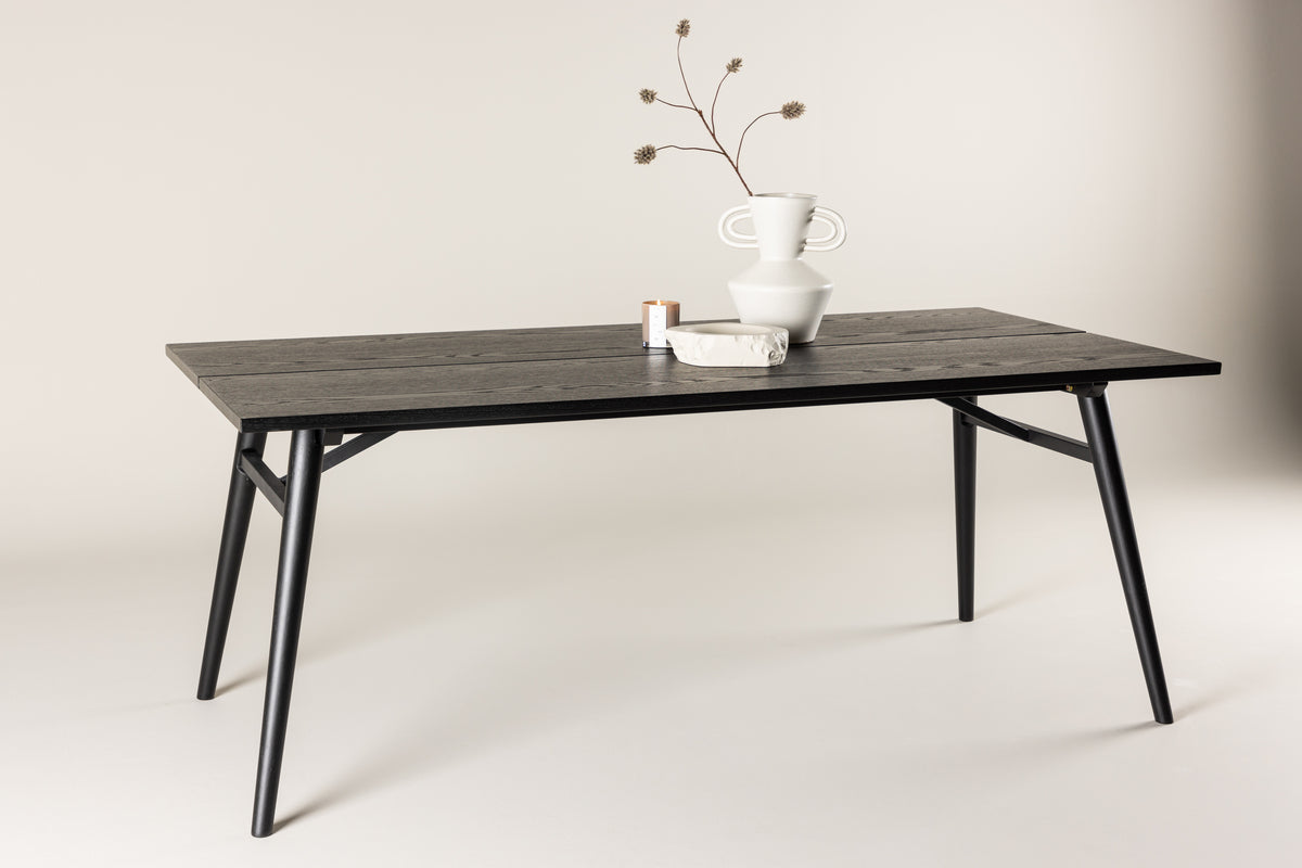Sleek Rectangular Dining Table 195 x 95 Black