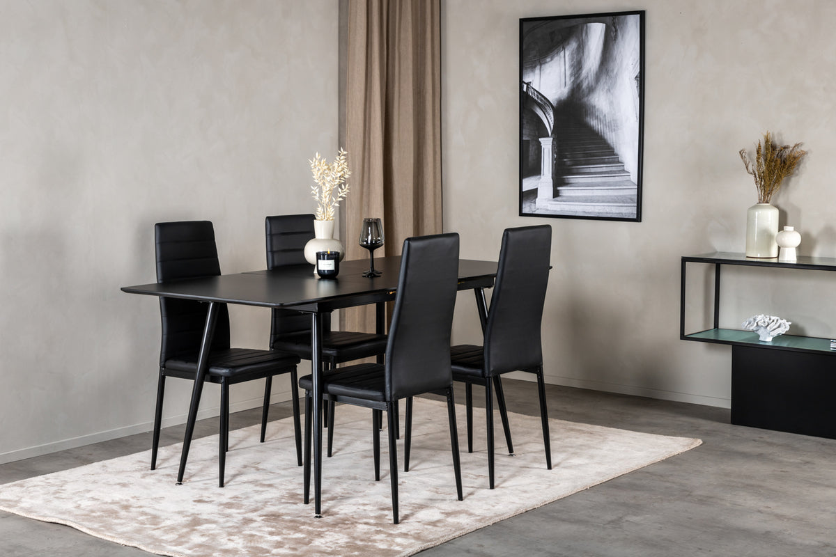 Silar Rectangular Dining Table 120 x 80 Black