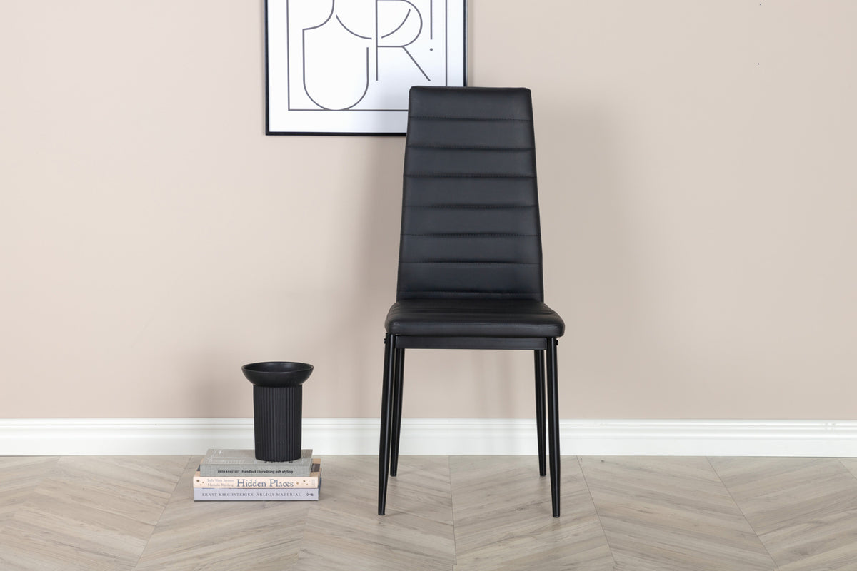 Slim Dining Chair 2-pack Black