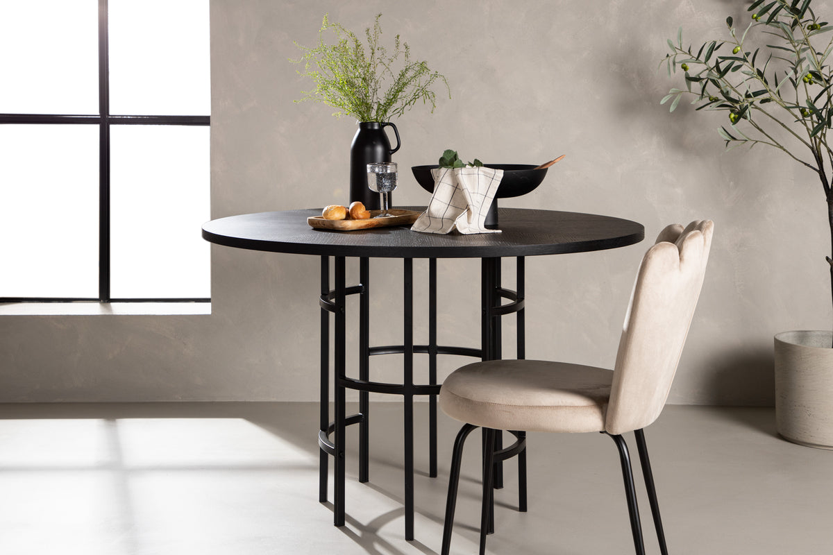 Copenhagen Round Dining Table ⌀115 Black