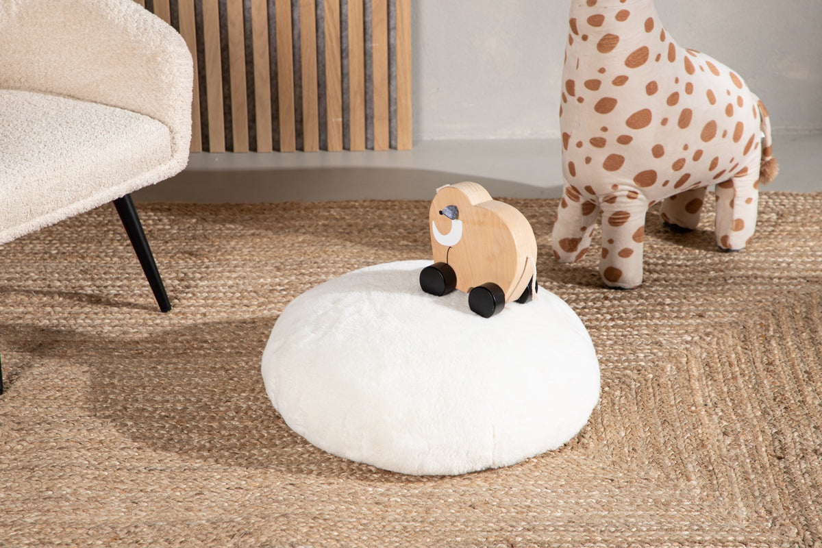 Ruston Pouf 40 x 15 x 40 White