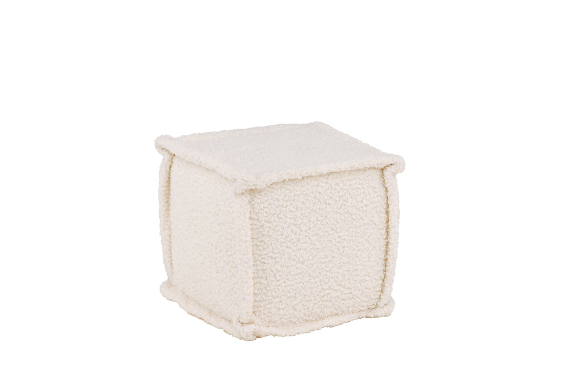 Castine Pouf 40 x 40 x 38 White