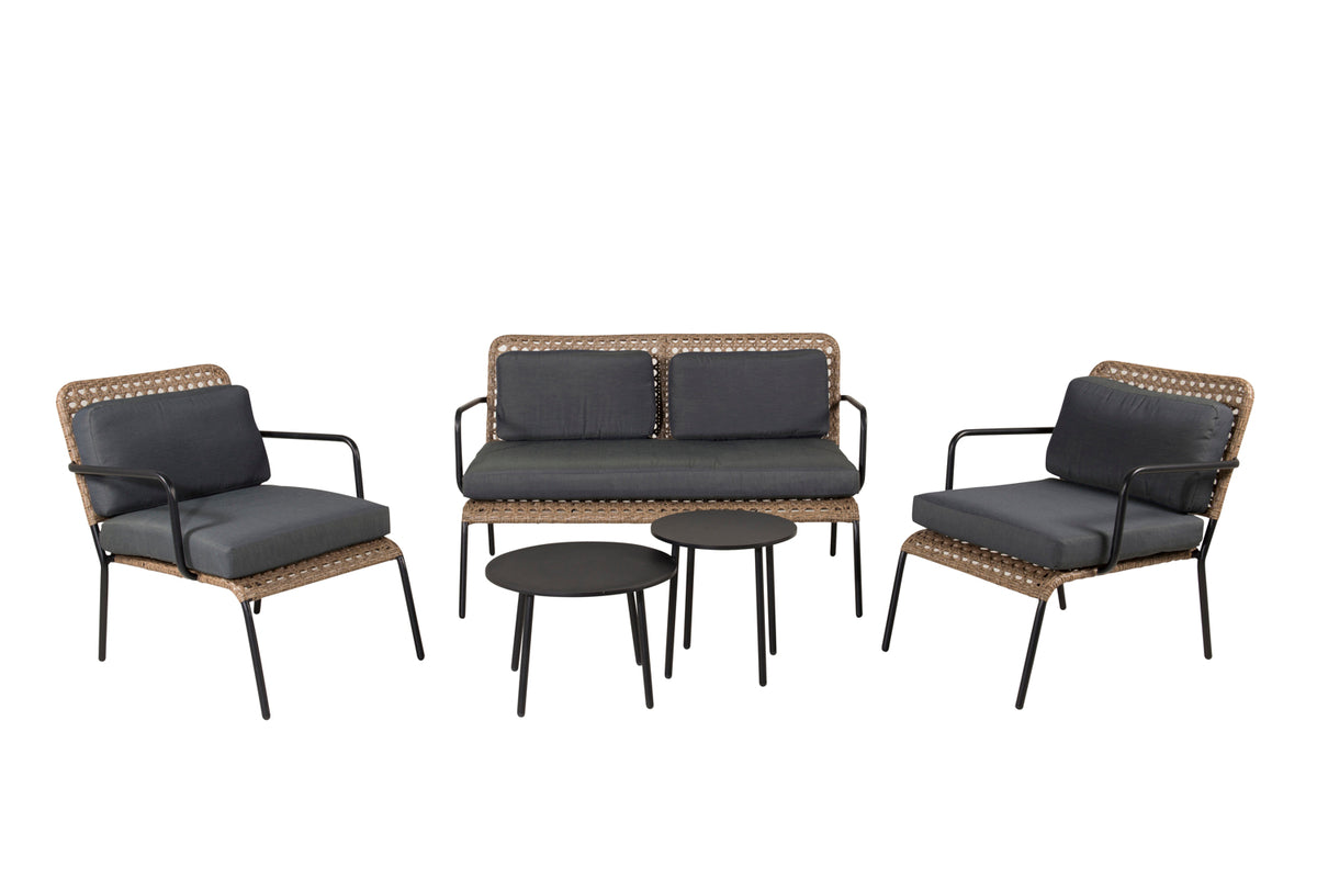 Paola Sofa Set Black Nature