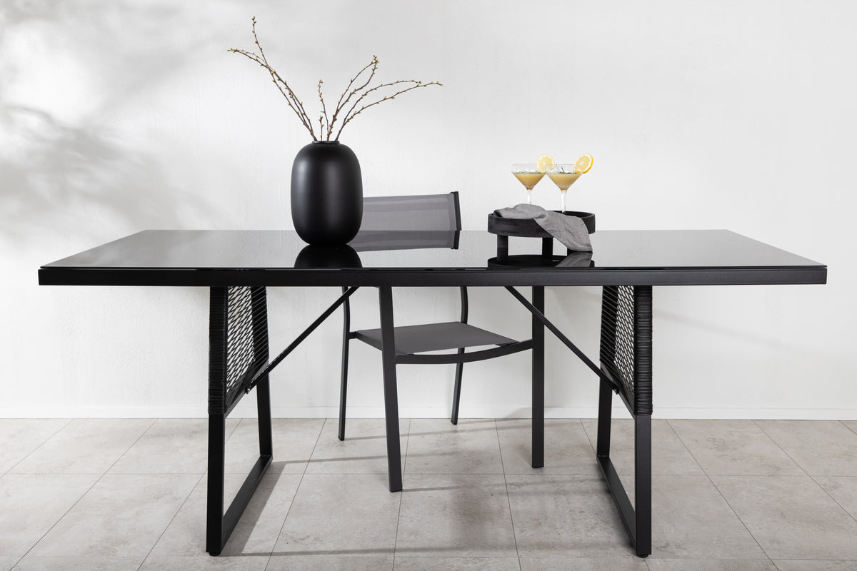 Dallas Rectangular Dining Table 193 x 90 Black