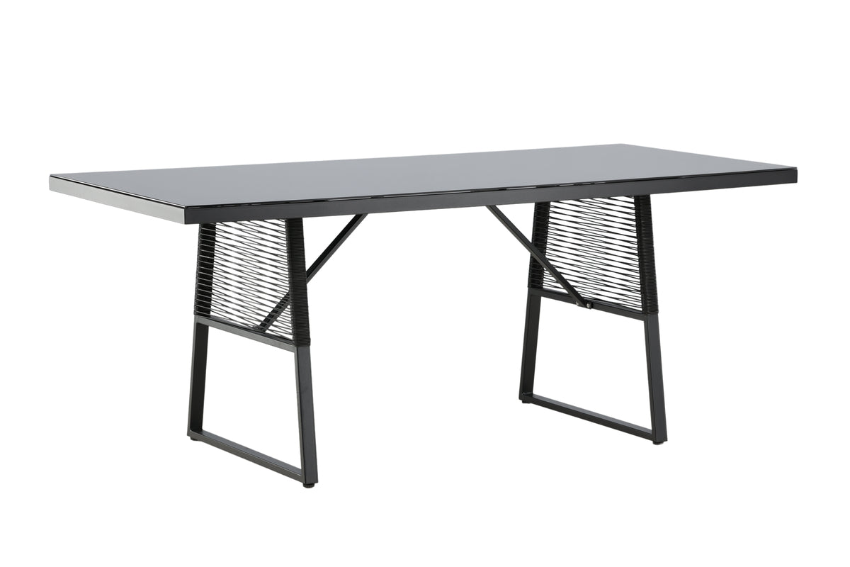 Dallas Rectangular Dining Table 193 x 90 Black