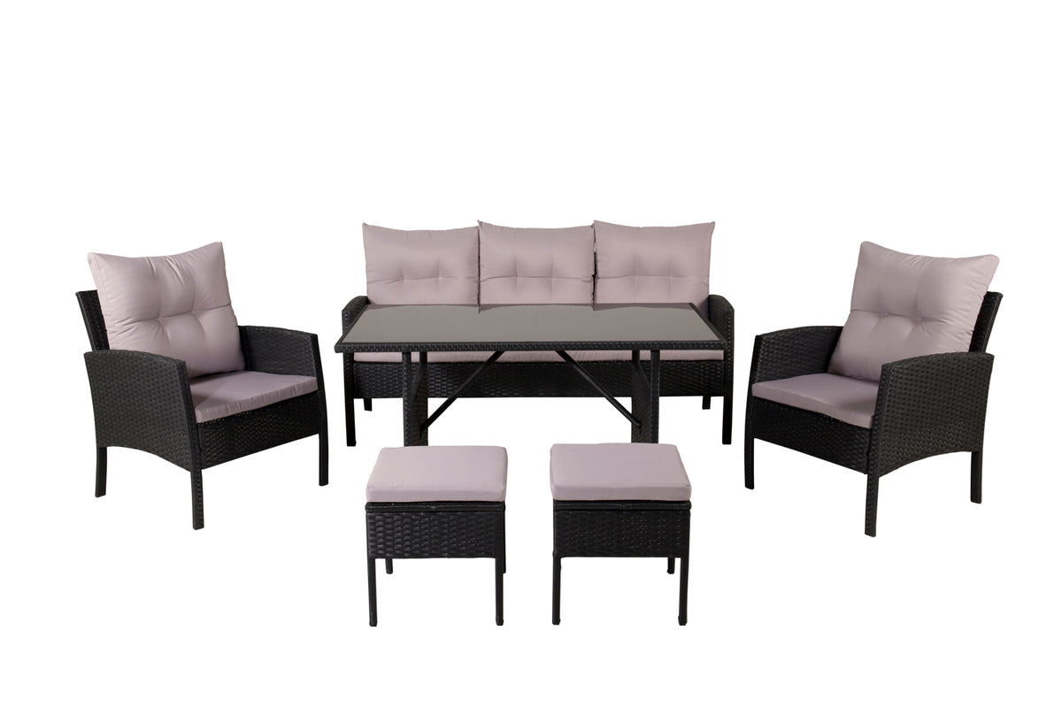 Knock Sofa Set Black Black