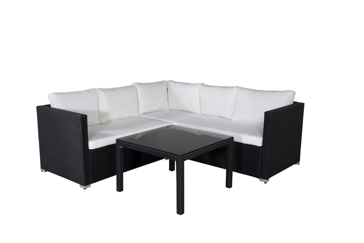 Kuba Corner Sofa Set Black Black