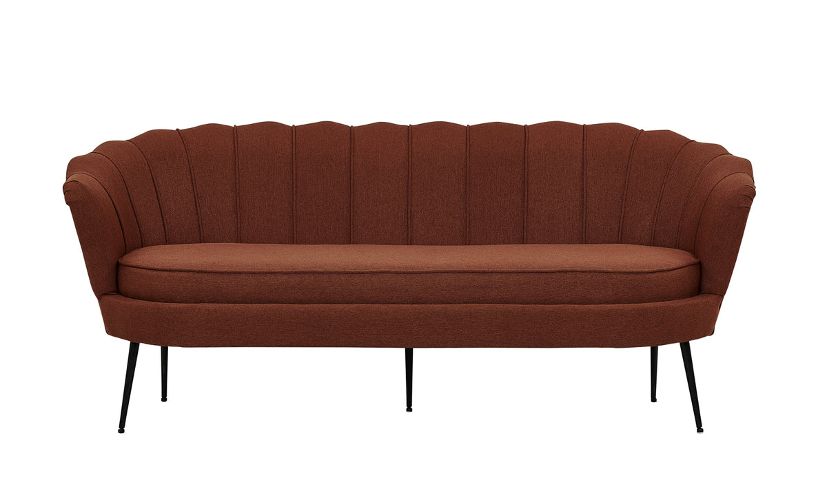 Calais 3-Seat Sofa Red