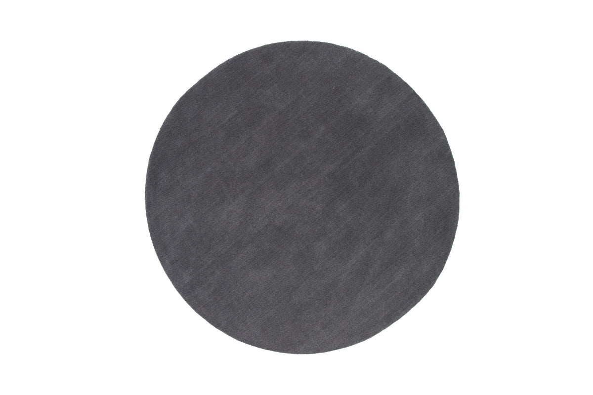 Wool Round Carpet ⌀200 Dark Grey