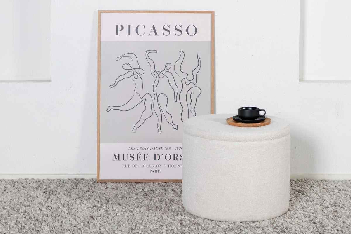 Dunken Pouf ø51 ⌀51 White