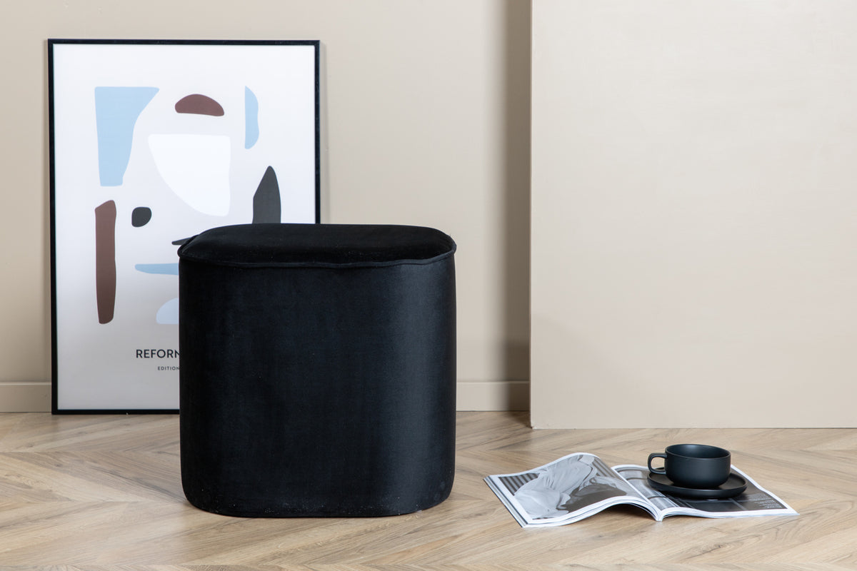 Piff Pouf ø44 ⌀44 Black