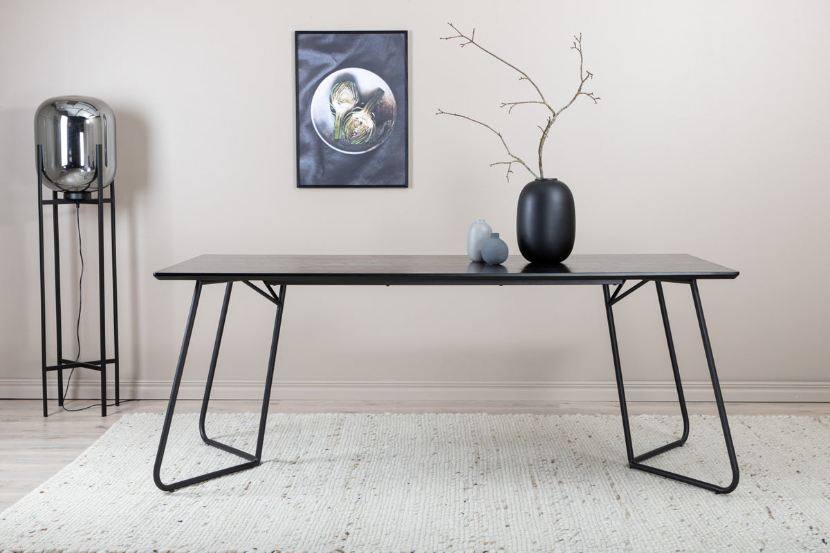 Petra Rectangular Dining Table 190 x 90 Black
