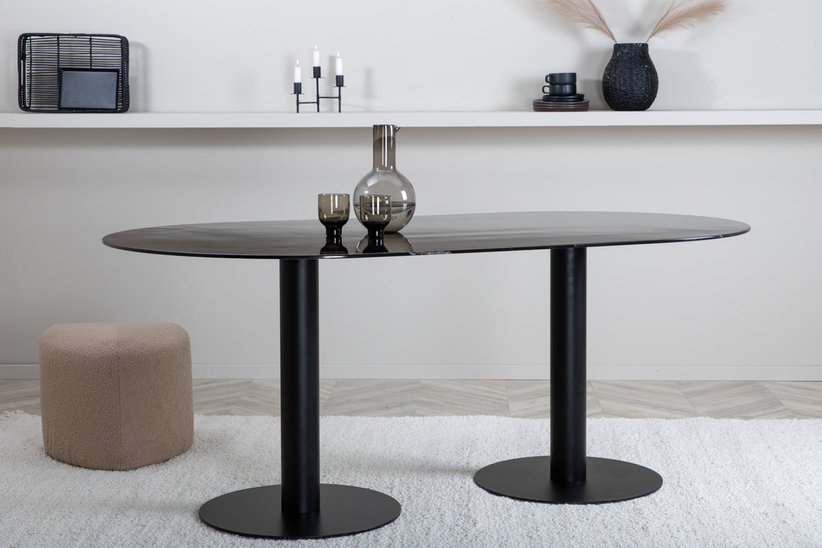 Pillan Oval Dining Table 180 x 100 Black