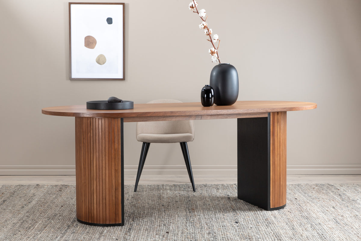 Bianca Oval Dining Table 200 x 90 Walnut