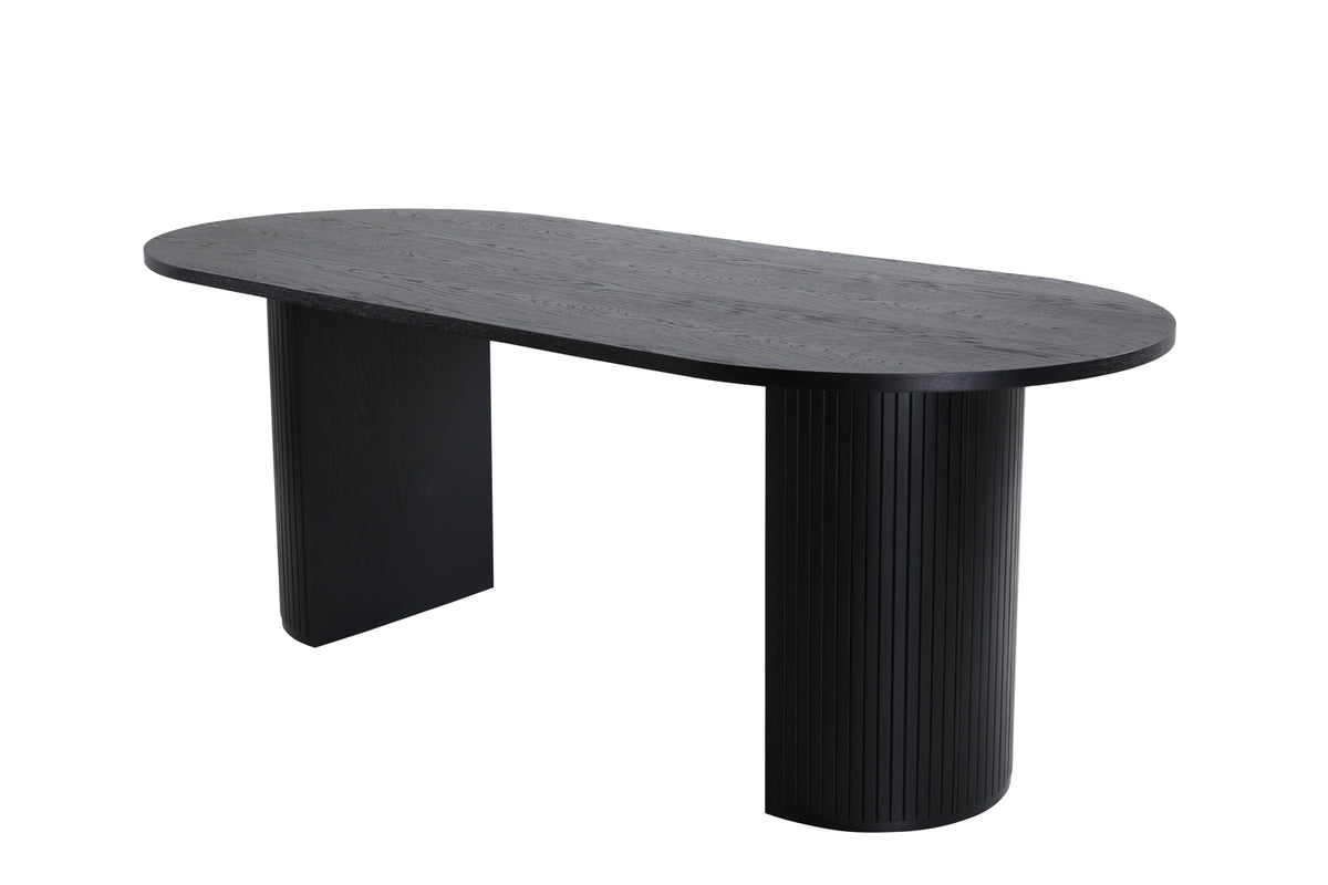 Bianca Oval Dining Table 200 x 90 Black
