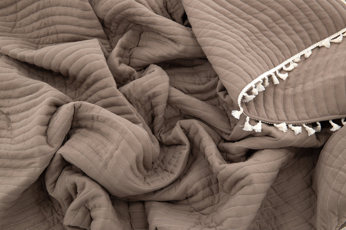 Bedspread 260 x 180 Brown