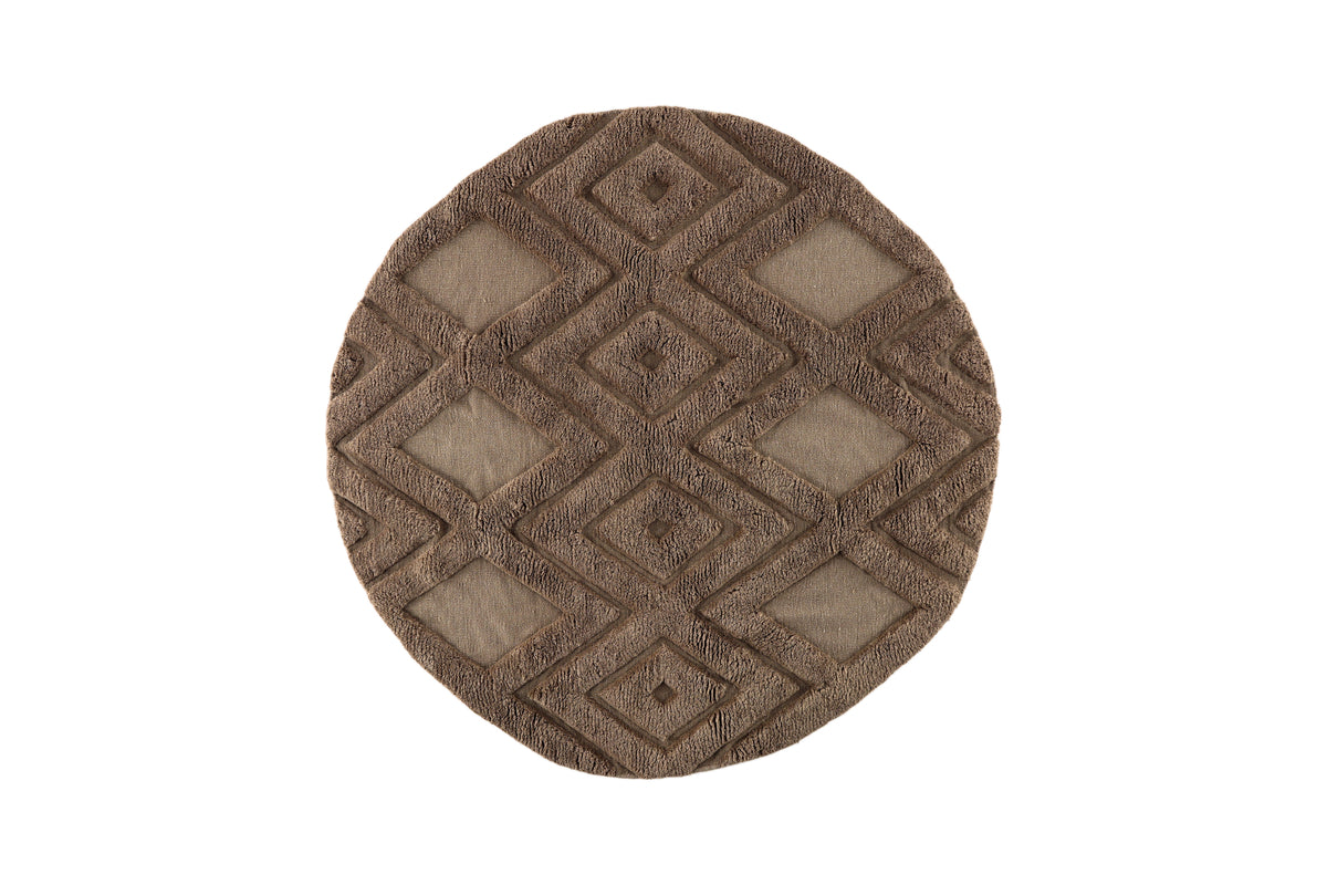Dahlia Round Carpet ⌀200 Dark Brown