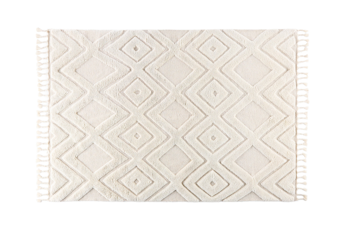Dahlia Rectangular Carpet 400 x 300 White