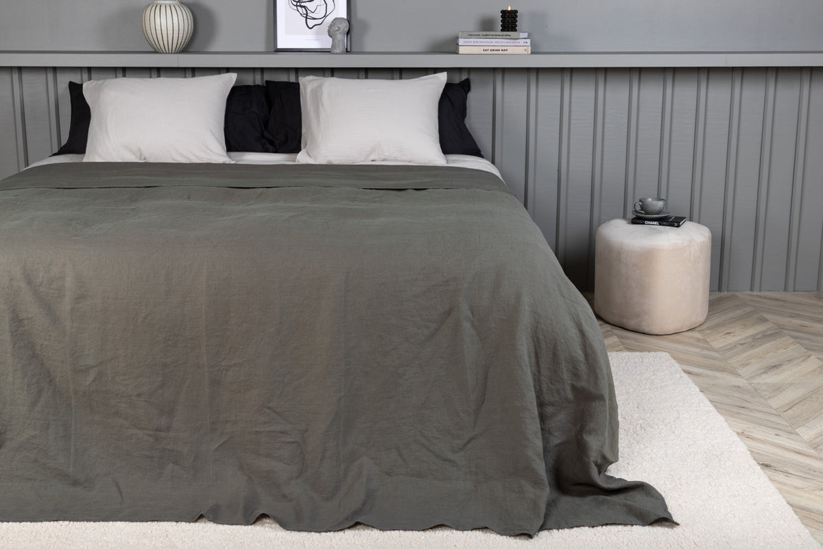 Milo Bedspread 180 x 260 Light Grey