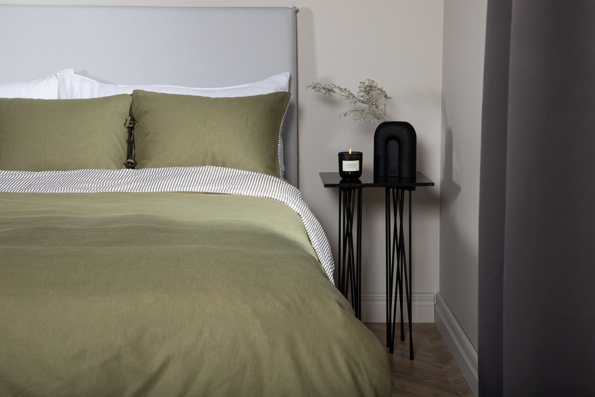 Jenna Bed Set 220 x 240 Moss Green