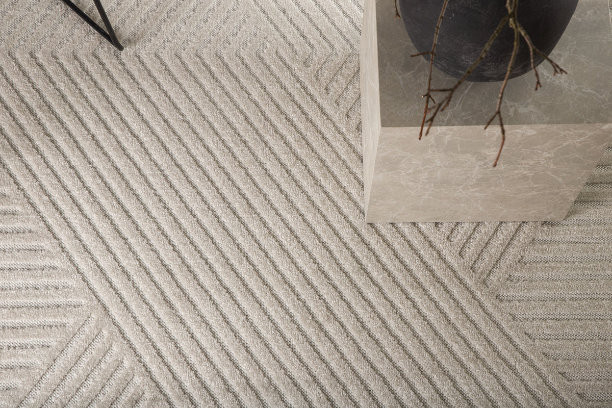Aron Rectangular Carpet 340 x 240 White