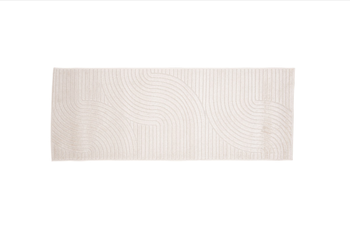 Vince Oval Carpet 80 x 200 White