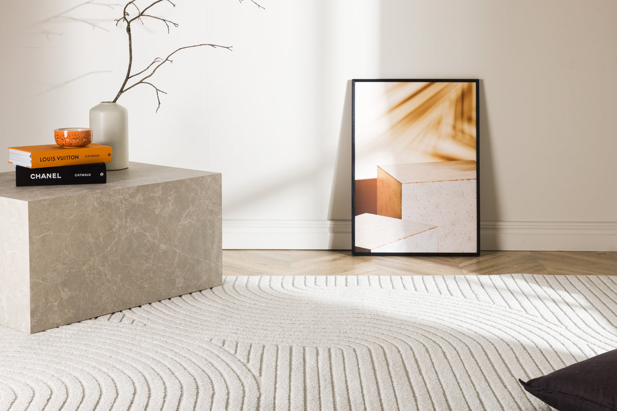 Vince Rectangular Carpet 230 x 160 White