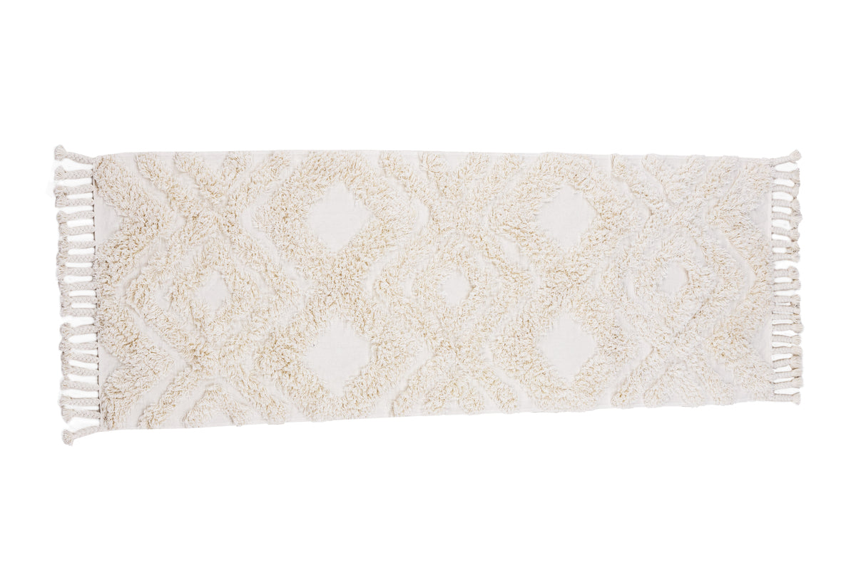 Hilma Rectangular Carpet 200 x 70 White