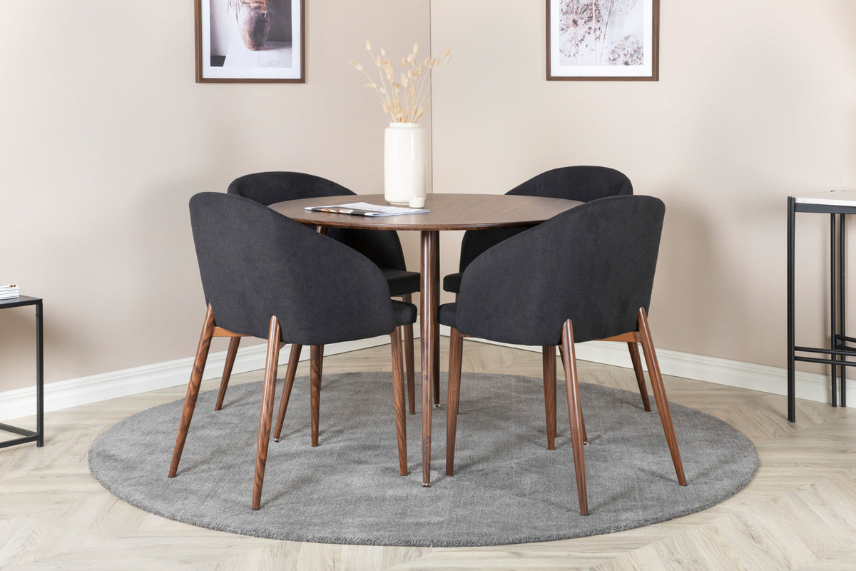 Plaza Round Dining Table ⌀100 Walnut
