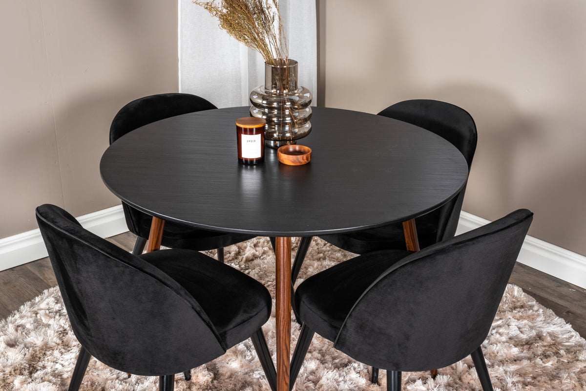 Plaza Round Dining Table ⌀100 Black