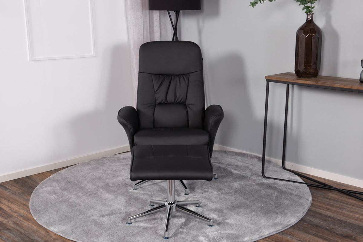 Rolf Recliner Armchair Black