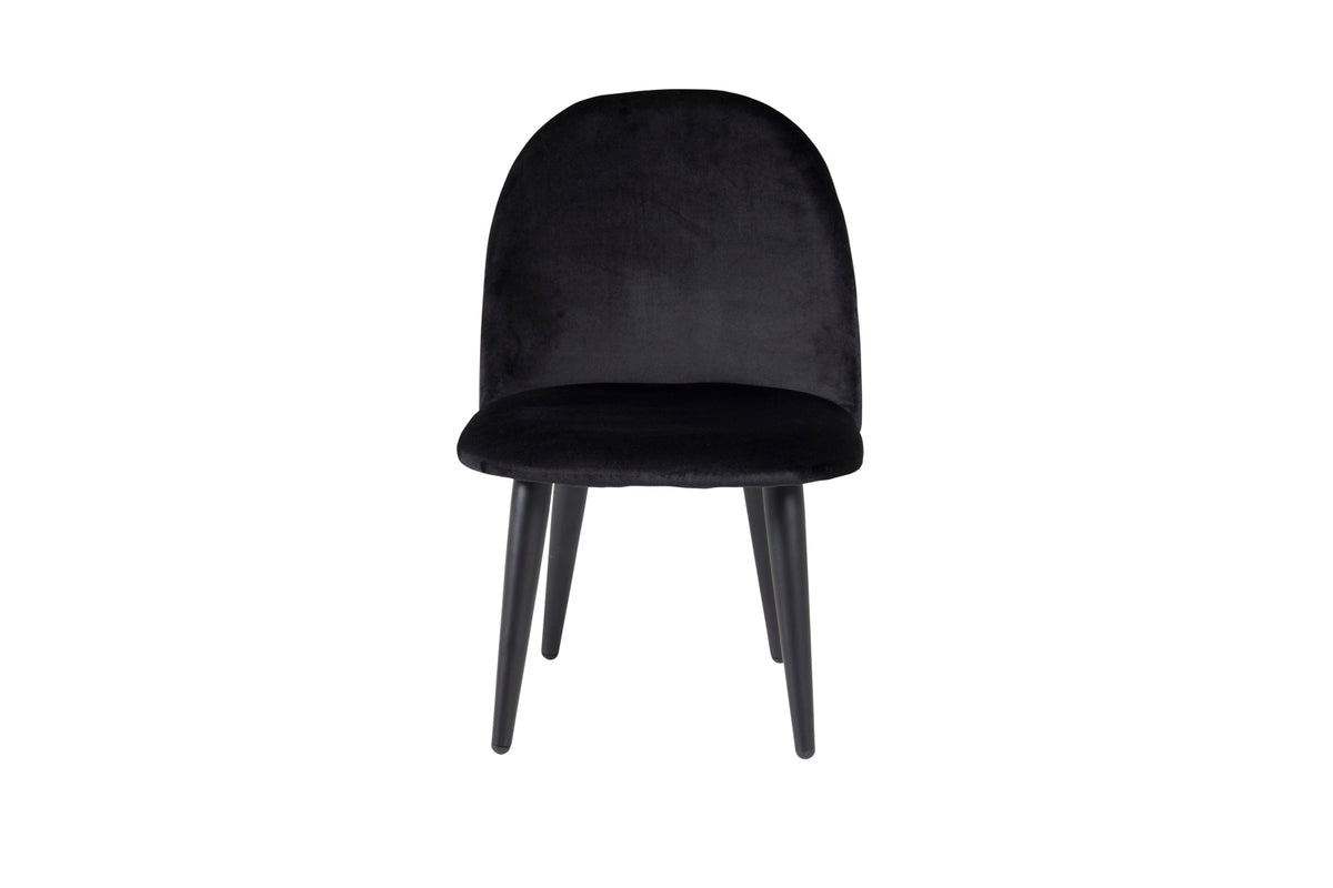 Velvet Kids Chair Black