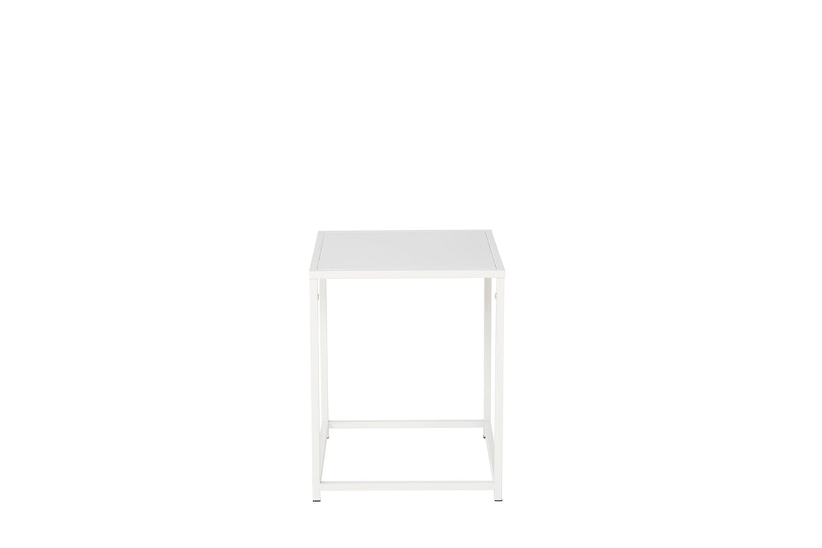 Steel Side Table 37 x 38 White