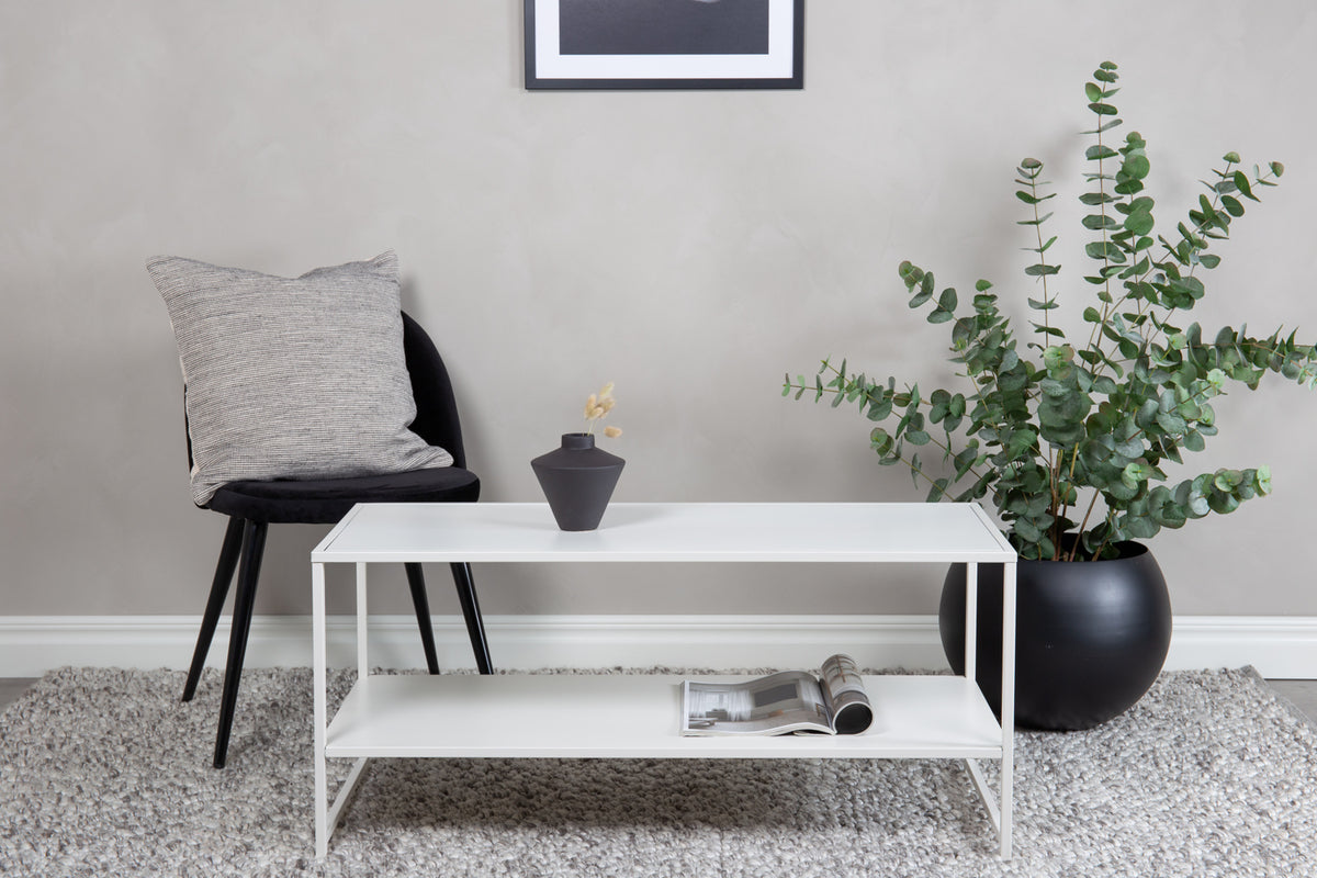 Steel Sofa Table 102 x 43 White