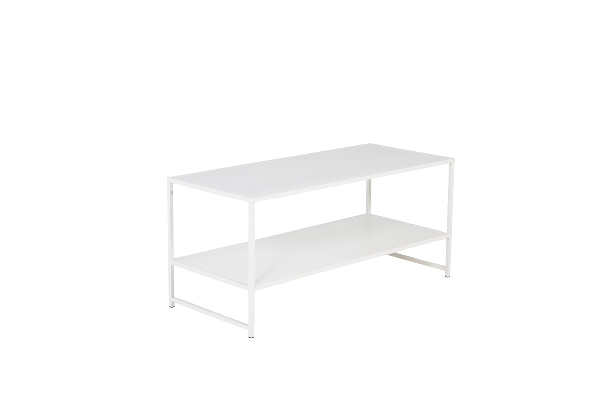 Steel Sofa Table 102 x 43 White