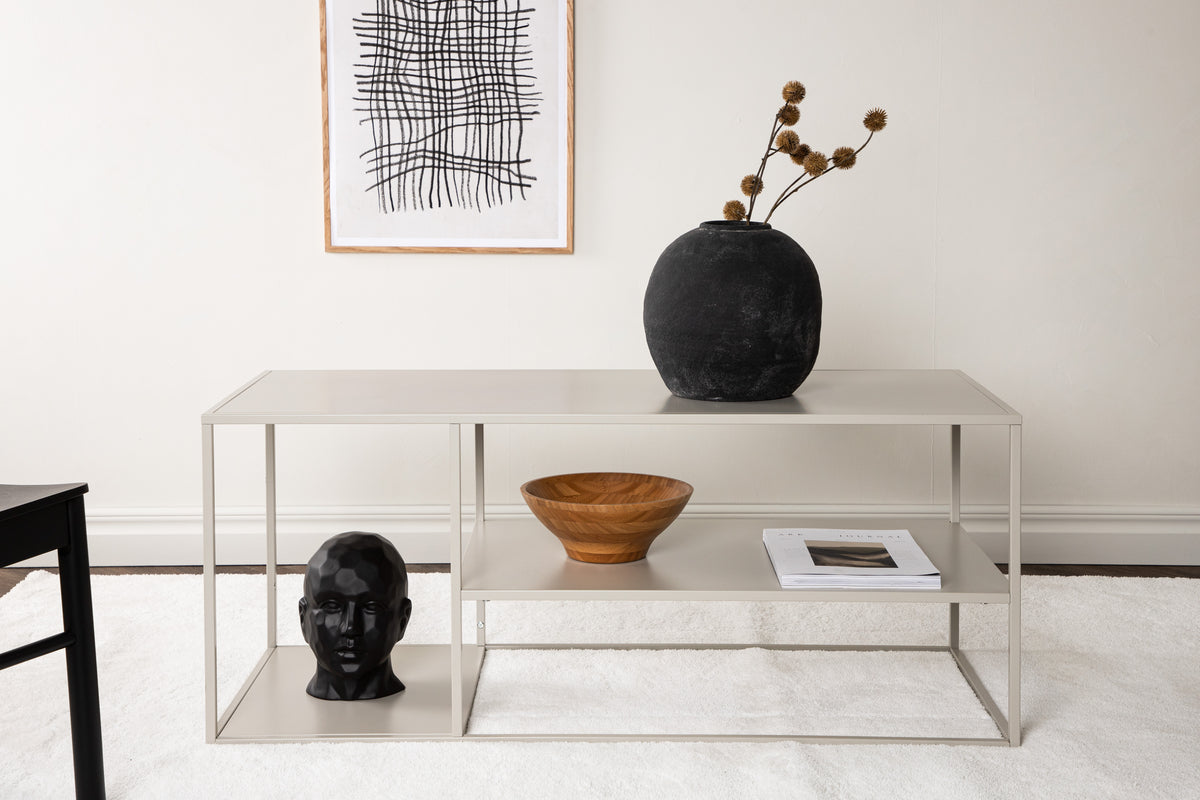 Steel Sofa Table 120 x 50 Beige