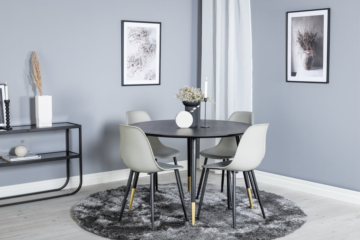 Dipp Round Dining Table ⌀115 Black