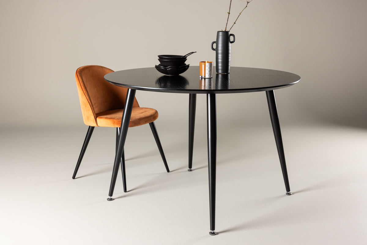 Dipp Round Dining Table ⌀115 Black